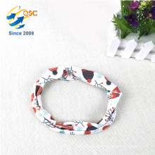 Spring colorful fashion printed polyester headbands